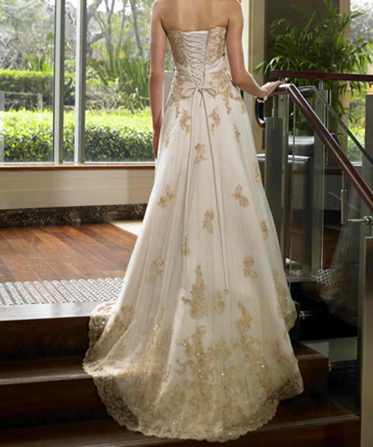 amazing gold wedding dresses