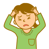 無料でイラストを提供しています ストレス 悩みのイラスト 女性