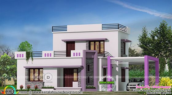 1444 square feet, 3 bedroom house in contemporary style