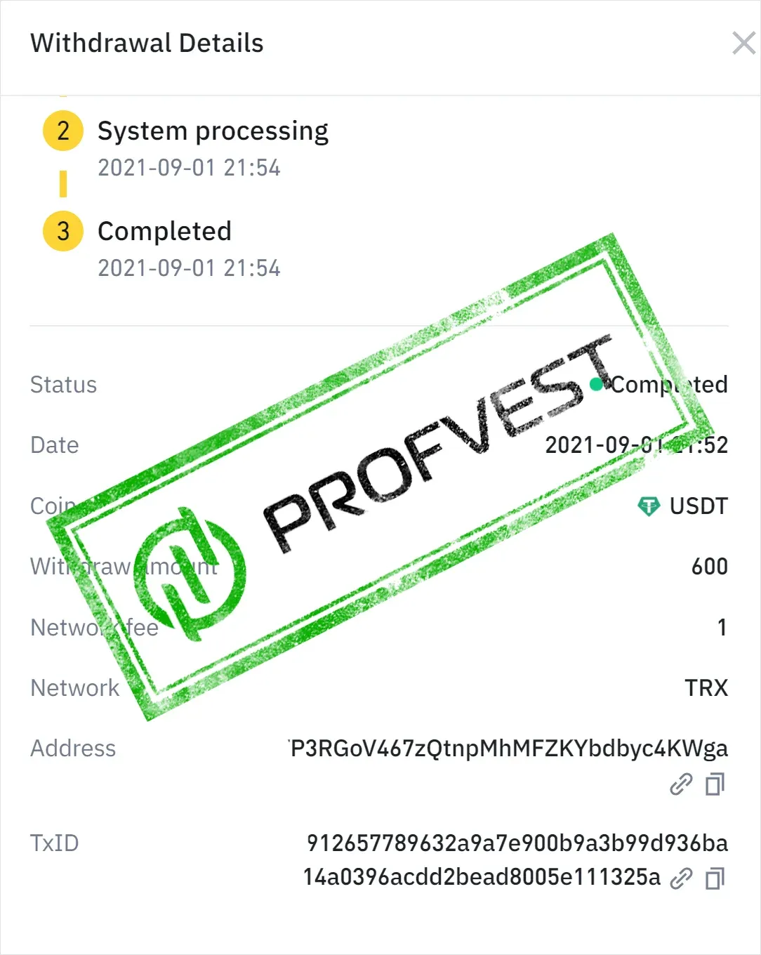 Депозит в Energy Mining Gold