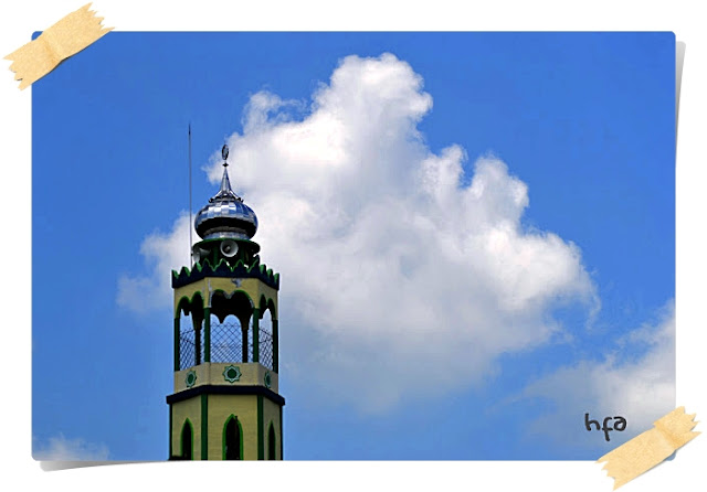 Minaret, menara masjid jamie pelajar mulawarman banjarmasin