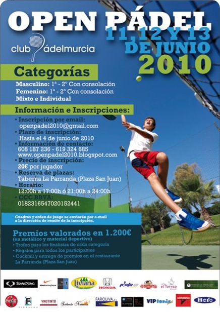 Open de Padel Club Murcia junio de 2010