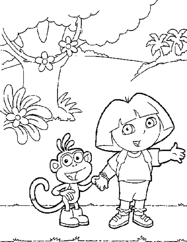 DORA free coloring pages coloring printables of Dora the 