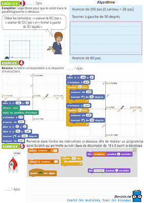 فرض  تأليفي 3 اعلامية سنة ثامنة الثلاثي الثالث مع الاصلاح pdf  , devoir de Synthèse 3 informatique 8ème année  avec correction pdf trimestre 3