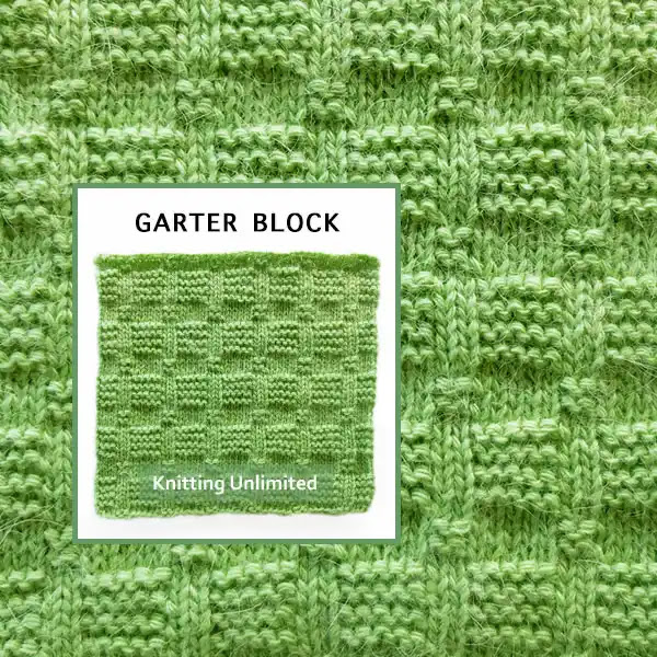 Free Knitting Pattern You'll Love, Garter Block Knit Purl Pattern 01