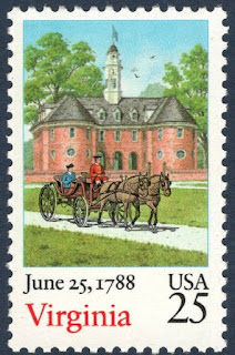 US 1988 25c Virginia Bicentenary Statehood.