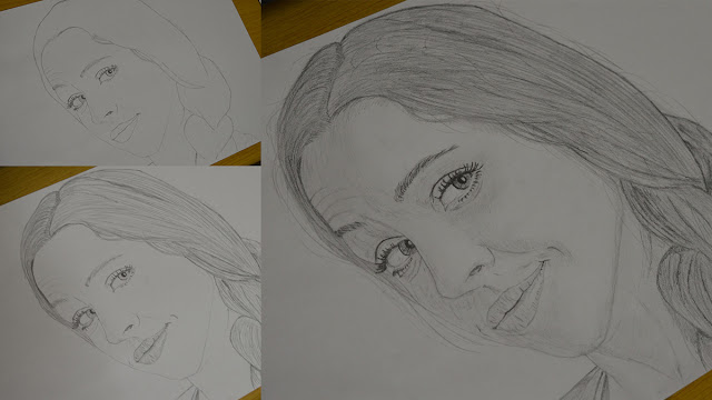 Girl face drawing - all