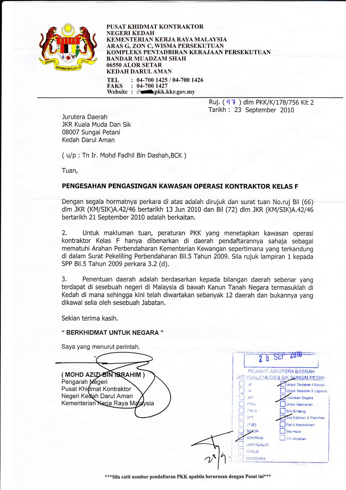 JABATAN KERJA RAYA DAERAH KUALA MUDA DAN SIK: NOTIS ...