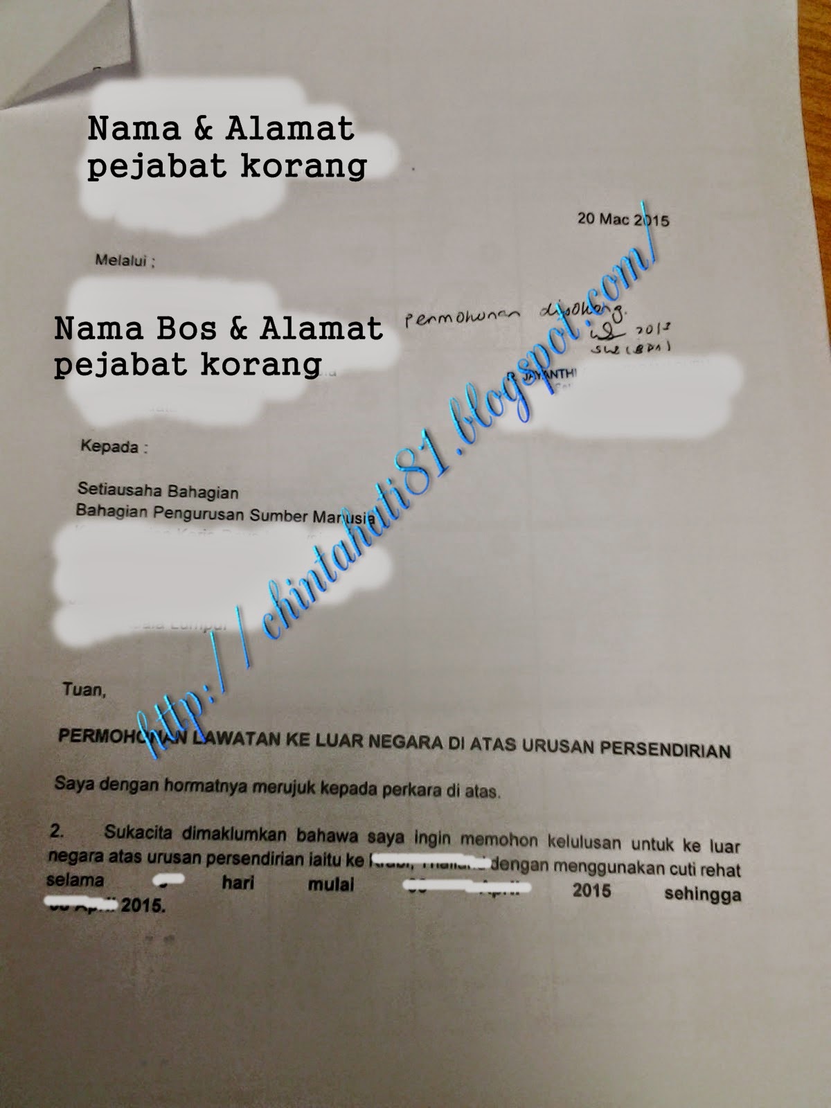 Surat Lawatan Ke Istana Negara