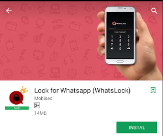 aplikasi untuk mengunci whatsapp yaitu lock for whatsapp