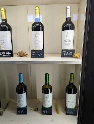 Bottles of wine in the shop at Quinta de Alcube Winery in Setúbal