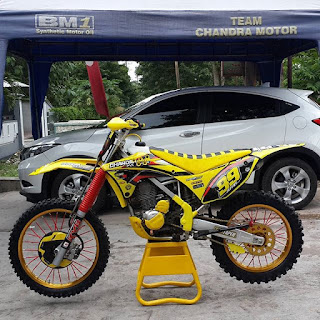 Gambar Modifikasi Motor Trail Cross  GL Pro Pakai Rangka KLX