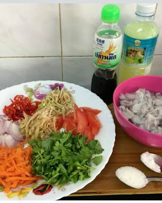 resepi kerabu , resepi kerabu sotong , resepi kerabu sotong ala thai , resepi aneka jenis kerabu,kerabu sotong sedap 