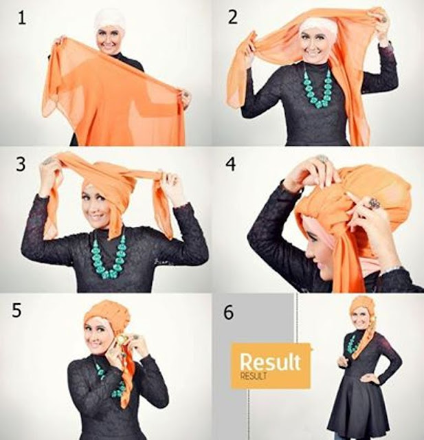 Cara Berhijab Turban Modern Untuk Ke Pesta