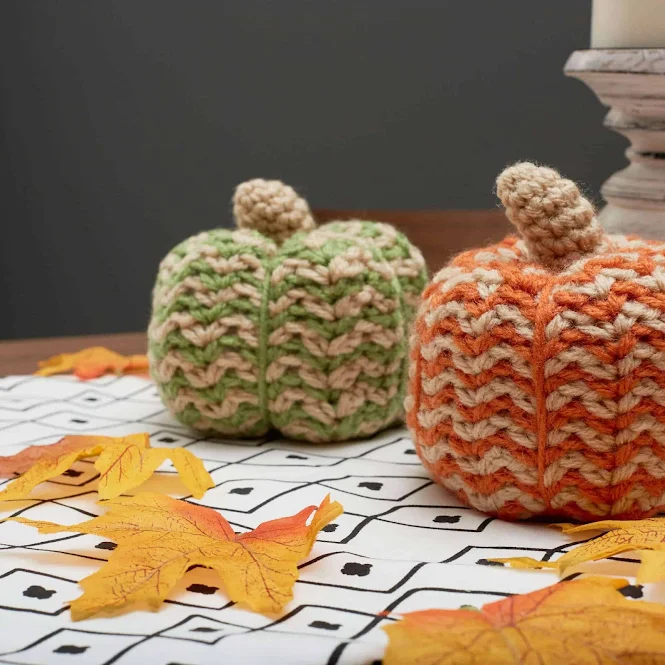 Easy Chevron Pumpkin Crochet Pattern FREE