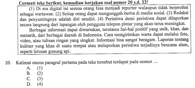 Soal Dan Pembahasan Tentang Kalimat Utama Paragraf Soal Un Smp Mts 2019 Zuhri Indonesia