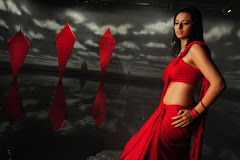 Isha Chawla Hot Red Saree