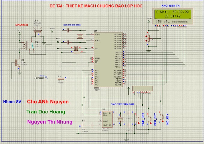 Đồ án thiết kế chuông báo lớp học IC 8051 - DS1307 hiển thị LCD 16x2