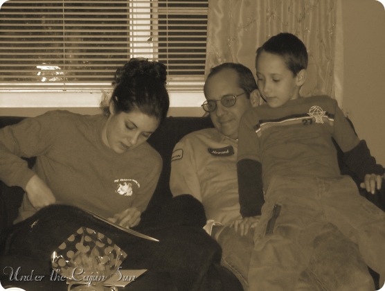 jeanne reads her bd card sepia