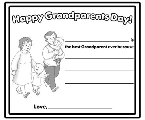 Craft Ideas Grandparents  on Grandparents Day Printable Coloring Pages   Let S Celebrate