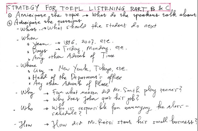 STRATEGI LISTENINGTOEFL 