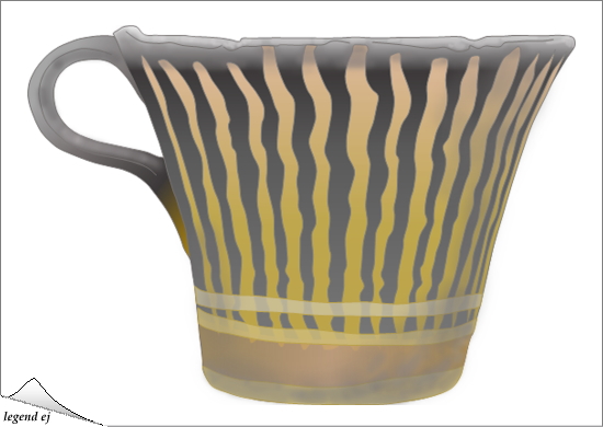 ミノア文明・クノッソス宮殿遺跡・波紋装飾カップ Tortoise-shell Rippled Cup, Knossos Palace／©legend ej