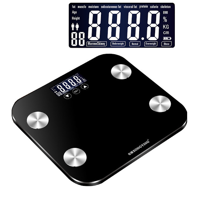 180KG/50G Bathroom Scales LCD Display Floor Body Weight Smart Electronic Digital Scale Balance Bariatric Health