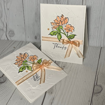 Two floral handmade greeting cards using the Hand-Penned Suite from Stampin' Up!
