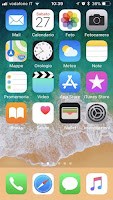 Screenshot iPhone 8, home screen.