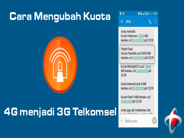 Cara Ubah Kuota 4G Telkomsel Menjadi Kuota 3G Terbaru 2019