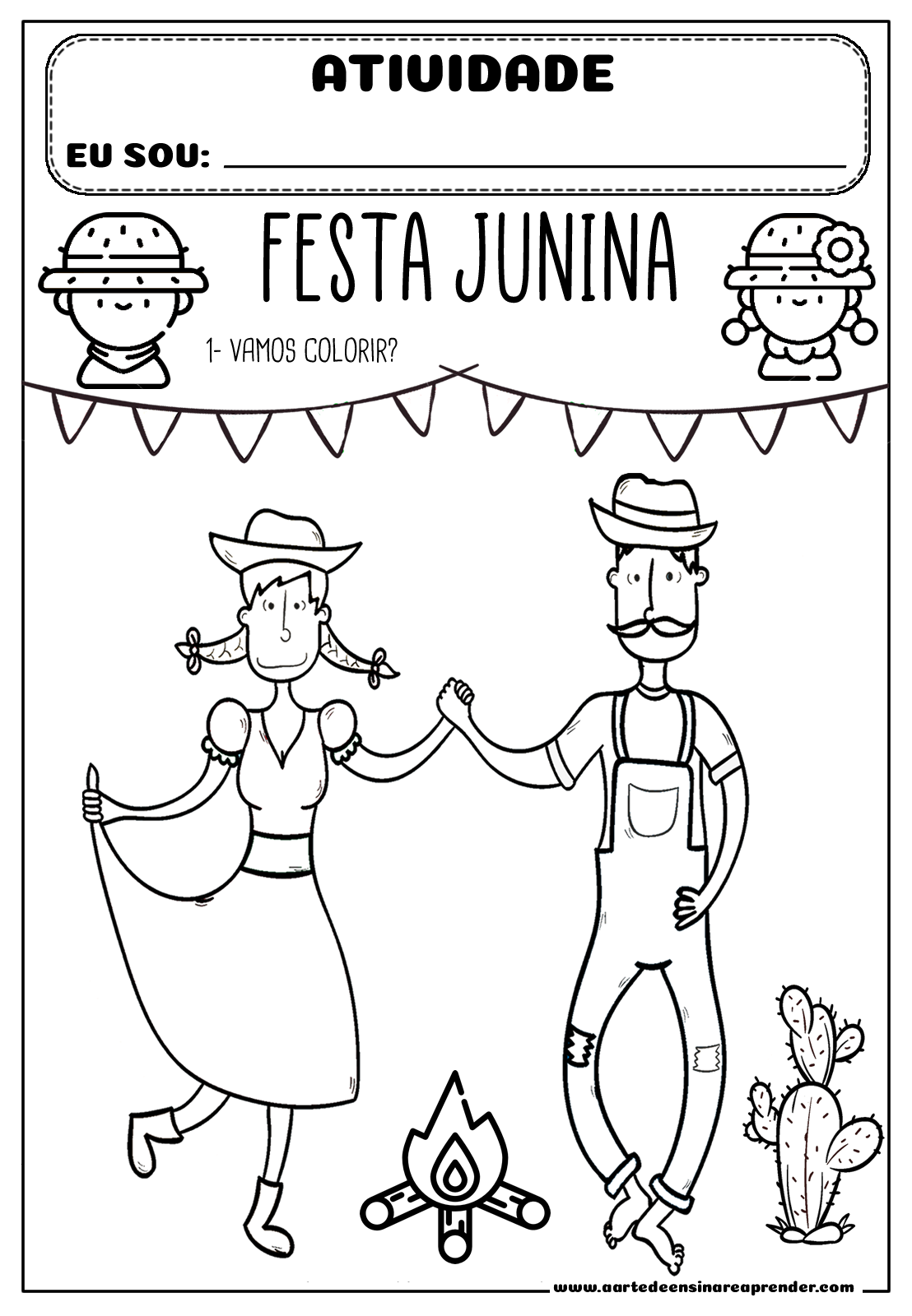 10 Atividades de Festa Junina para colorir em 2023