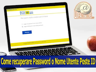 Come recuperare Password o Nome Utente di Poste ID