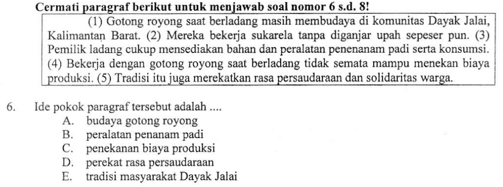 PEMBAHASAN SOAL  UN 2019 2019 BAHASA INDONESIA IDE POKOK 