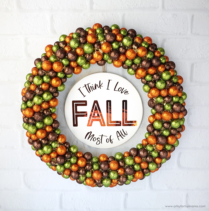 "I Love Fall Most of All" Wreath