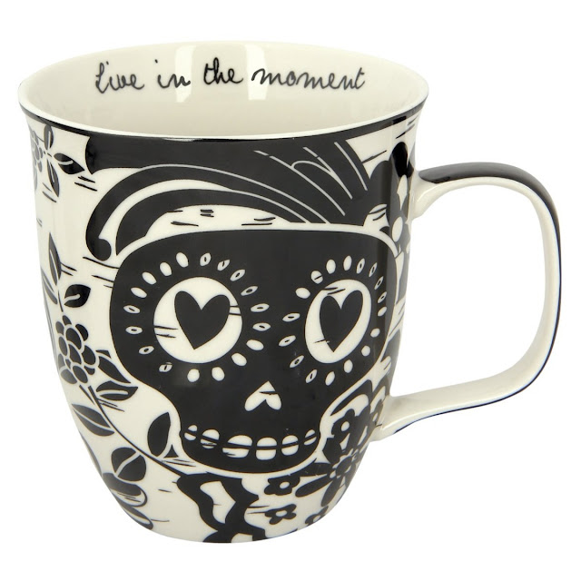 Sugar Skull mug: Live in the moment