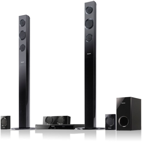 Panasonic SC-BTT195 Energy Star 5.1-Channel 1000-Watt Full HD 3D Blu-Ray Home Theater System with Tall Boy Speakers (2012 Model)