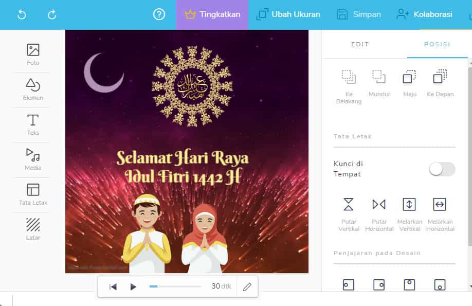 cara membuat video ucapan idul fitri 2024