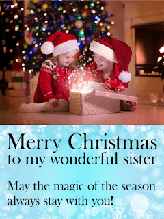 happy christmas wishes for sister