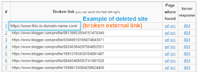 Broken external links are chance for the new sites that can be registered