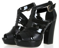 Women Ankle Strap Cowhide Leather Peep Toe Platform Rough Heels