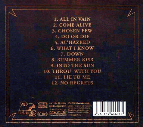 ALLHAZERED - ST (2012) back cover