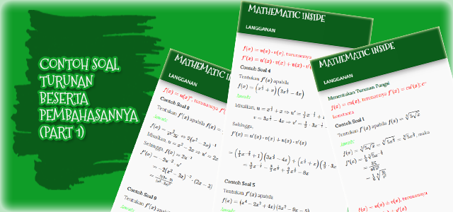 Contoh Soal Turunan SMA/MA dan Pembahasan