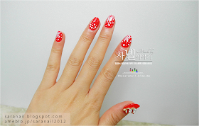 Bright Red nail polish color, Red Nail art, Red polish, GLORY NAIL