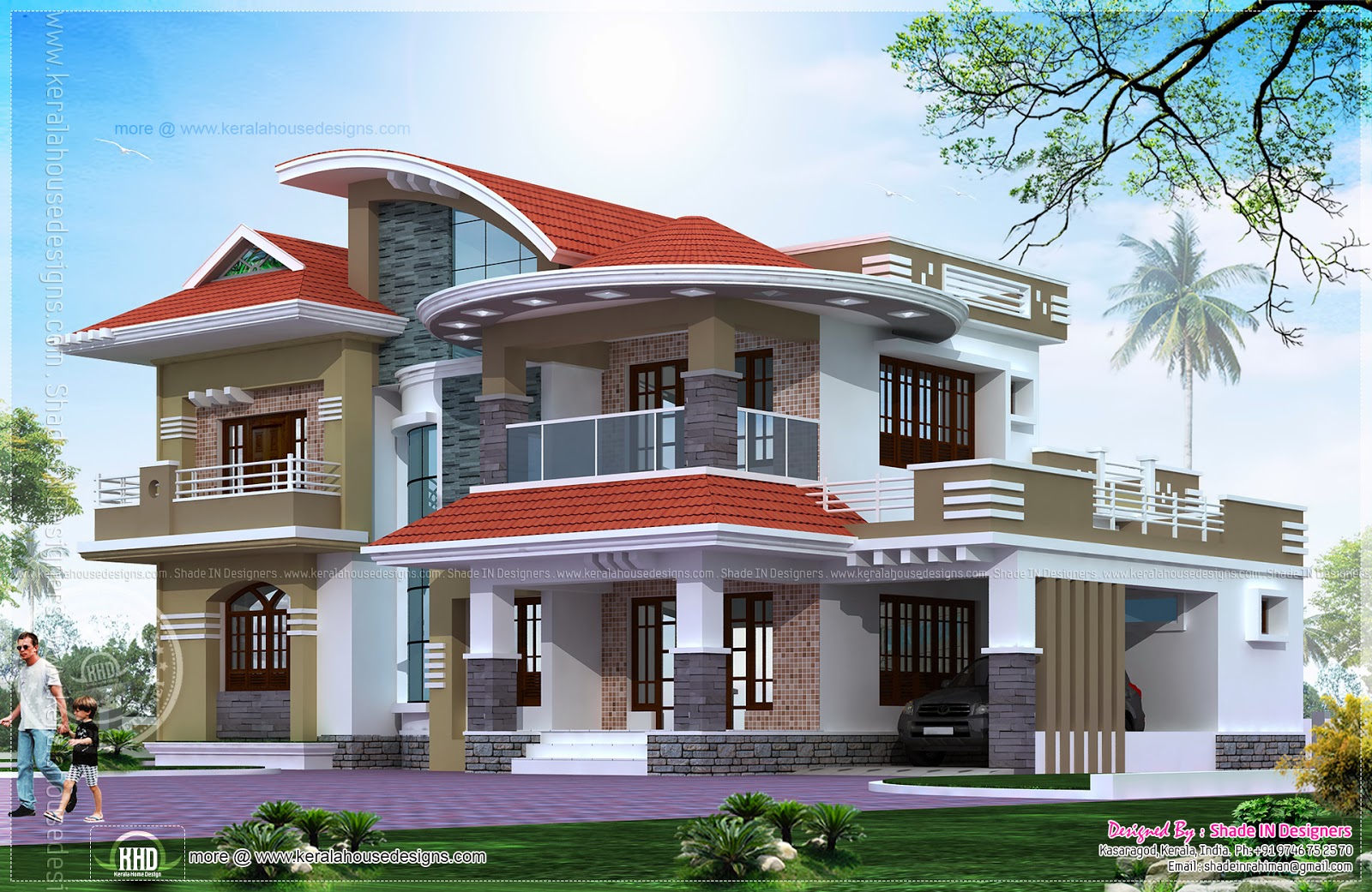 5 bedroom Luxury house  in Kasaragod Home  Kerala  Plans 