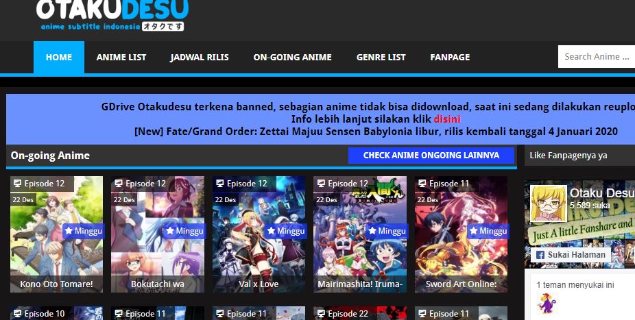 10+ Situs Anime Sub indo Terlengkap dan paling update