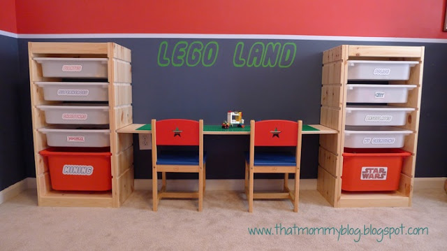 Lego Storage and Play Table from Trofast Shelving