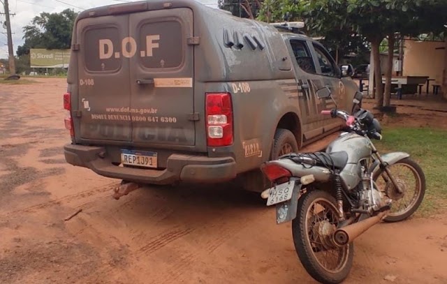 Moto furtada em Naviraí foi recuperada pelo DOF durante bloqueio para fiscalização