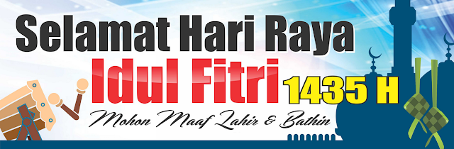 Contoh Spanduk, Banner, Baleho ucapan Idul Fitri 1440H 