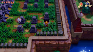 Link on the cemetery now wearing the red tunic