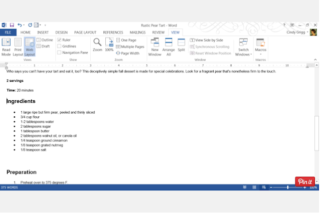 Web Layout View pada Microsoft Office